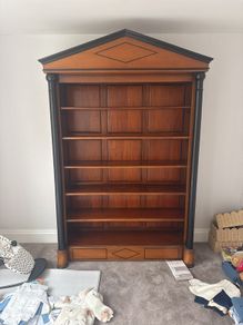 wooden bookshelf