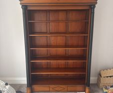 wooden bookshelf