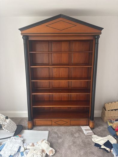 wooden bookshelf