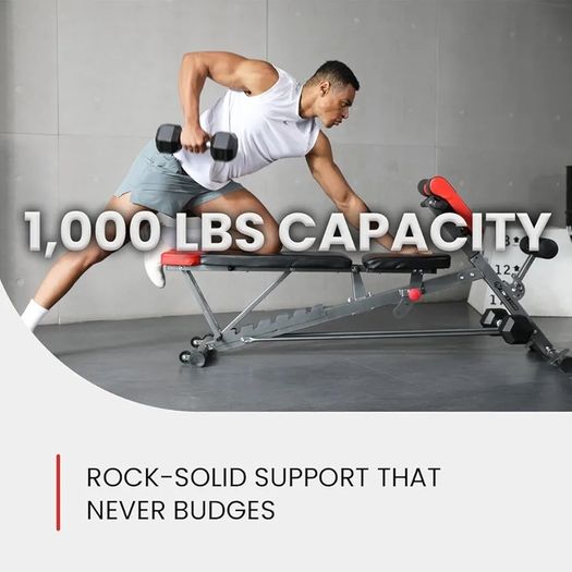 Multi-Functional FID Weight Bench for Full All-in-One Body Workout Hyper Back Extension, Roman Chair, Adjustable Ab Sit up Bench, Incline Decline Bench, Flat Bench