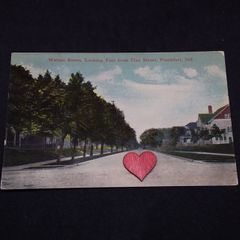 Walnut Street , Looking East From Clay Street , Frankfurt , Indiana , USA - 1916 Postcard