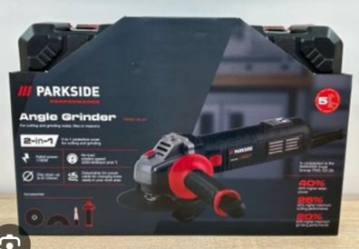 Parkside PERFORMANCE 230V / 1700W Corded Angle Grinder 125mm Cutting Disc..
