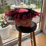 Ted Moreland of Dublin red and black occasion hat Image 2