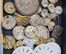 Antique Watchmaker Parts lot