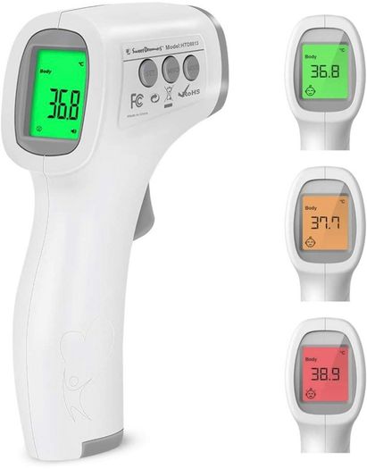 Baby, Children and Adults Contactless Infrared Digital Thermometer for Fever with Instant Read | Medical No Touch Temperature Gun Checker for Forehead or Body (FREE POSTAGE)