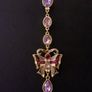 Butterfly Purple Drop Dangle Earrings Image 3