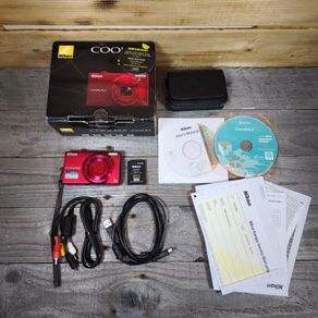 nikon coolpix s6100 digital camera 16MP boxed metallic red