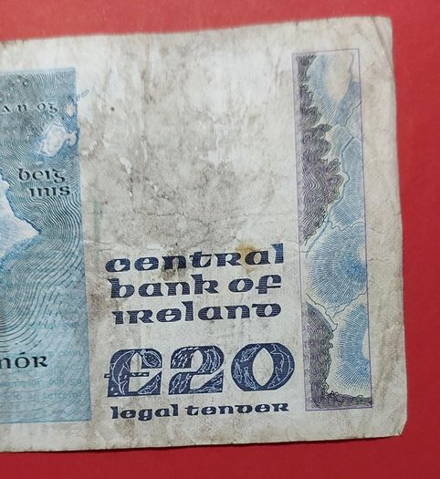 Irish 1983  "YEATS" Twenty pound note in .Fine condition