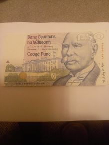 Irish fifty pound note