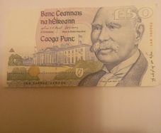 Irish fifty pound note