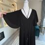 Ladies Midi Black Chiffon Dress with Flutter Sleeves from Boohoo Image 5