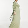 Satin maxi dress Image 3