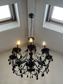 Two stunning black chandeliers