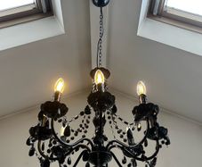 Two stunning black chandeliers