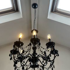 Two stunning black chandeliers