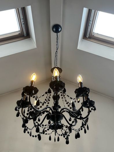 Two stunning black chandeliers