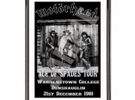 main image for ad Motorhead Warrenstown College 1981 Framed Poster