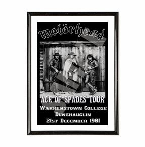 Motorhead Warrenstown College 1981 Framed Poster