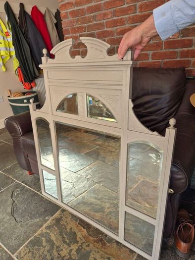 Vintage painted Overmantle