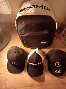 3 x mercedes AMG limited edition Caps plus AMG gearbag