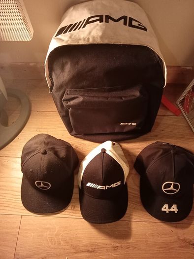 3 x mercedes AMG limited edition Caps plus AMG gearbag