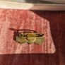 1920s Antique Brass & Enamel Sacred Heart Shamrock Brooch Image 3