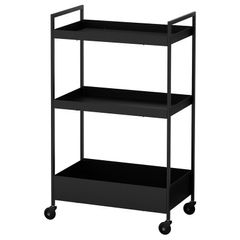 IKEA NISSAFORS Black Storage Trolley
