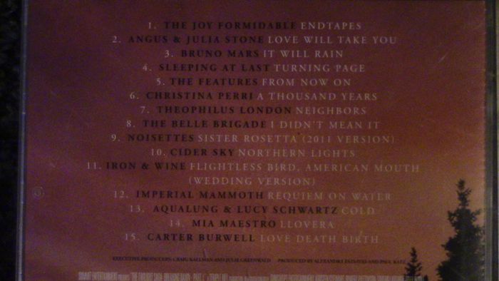 The Twilight Saga, Breaking Dawn Part 1 O.S.T.  CD
