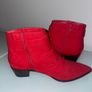 M&S Red suede ankle boot - Size 4.5 Image 3