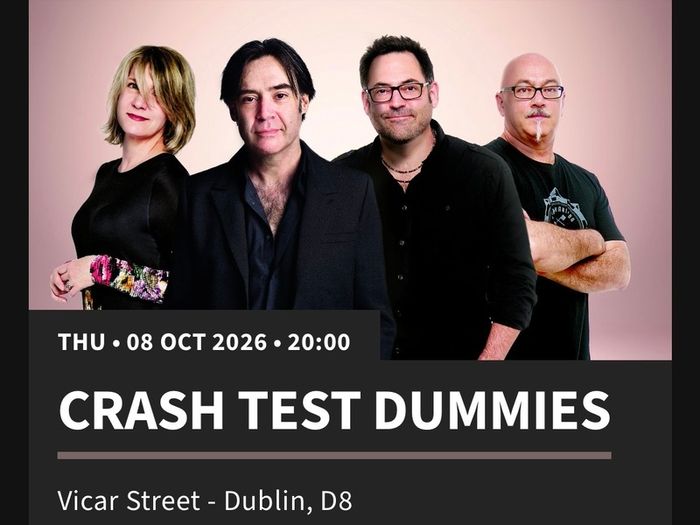 2 tickets to Crash Test Dummies Vicar Street, Oct 8th