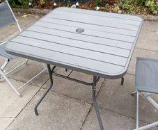 Garden table and two chairs