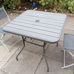 Garden table and two chairs