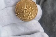 1969 Charles Prince Of Wales Gold Plated Medallion