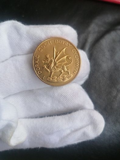 1969 Charles Prince Of Wales Gold Plated Medallion