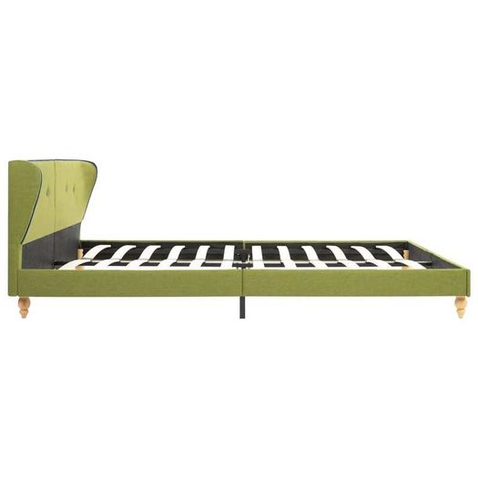 Bed Frame Green Fabric 150x200 cm
