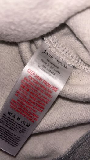 Jack Wills Hunston Graphic Crew Neck Sweatshirt UK 10 Or US 6