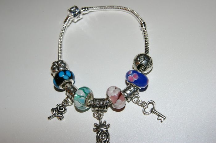 Christmas Pandora Style Bracelet with Tibetan Bead and Pandora Style Beads 925
