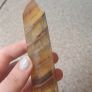 Yellow fluorite towerbwith mud inclusions Image 10