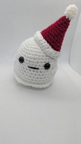 handmade crochet Christmas ghosts