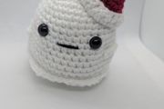 handmade crochet Christmas ghosts