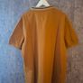 Fred Perry Polo Shirt XXL Mustard with Twin Tipped Black and White Collar Image 4