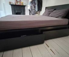 King Bed With 4 Storage Drawers and Mattress