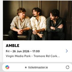 4 x Amble tickets for Cork