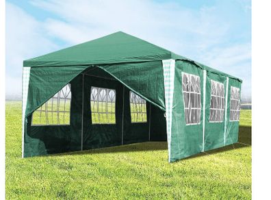3 x 9 m Gazebo,  Protection Party Tent, MaterialHigh-Quality Garden Tent with 8 Side Panels, for Wedding, Party, Garden, Market