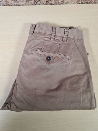 Mens Calvin Klein brown chinos Size W 32 L 32 zip fly A