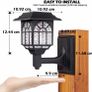 Solar Fence Lights Solar Lights Outdoor Garden LED Solar Powered Outdoor Wall Lights Waterproof Decor for Patio Yard Warm White 2 Pack Image 2