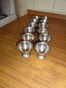 Stainless Steel Egg Cups x 7 for Sale