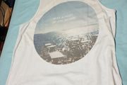 burton light blue grey small medium tank top