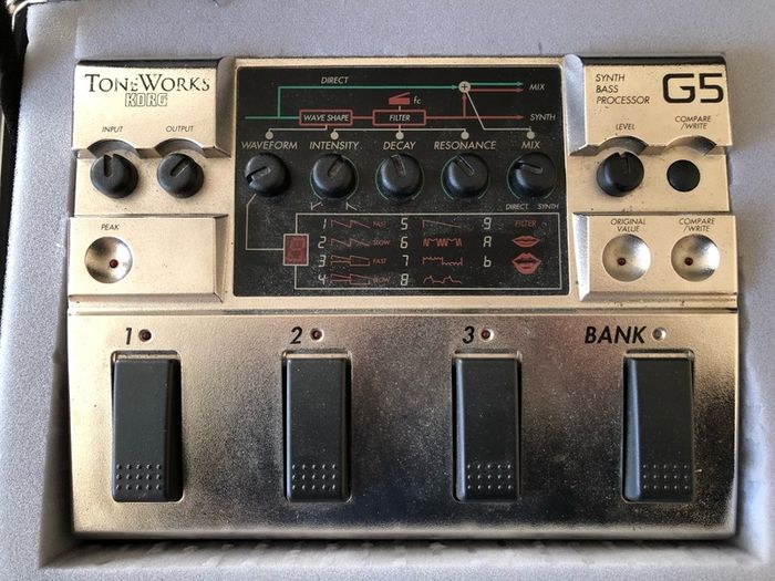Vintage Korg G5 bass synth pedal.