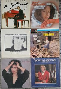 6 Vintage Vinyl LP Records Neil Sedaka, Vicky Leandros, Tom Petty, Vera Lynn, Jennifer Rush, Richard Clayderman
